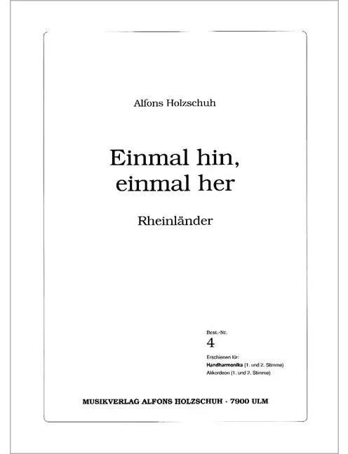 Einmal Hin Einmal Her